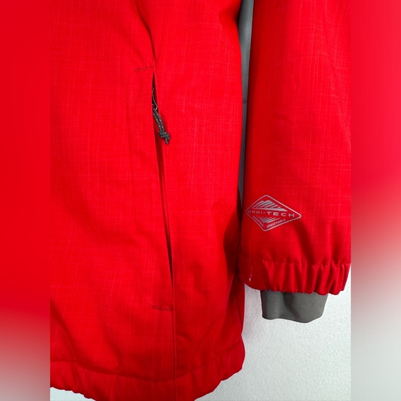 Men’s Columbia Red Burgundy Winter Jacket Omni-Heat Sz L No Hood Tons of Pockets - Picture 5 of 15